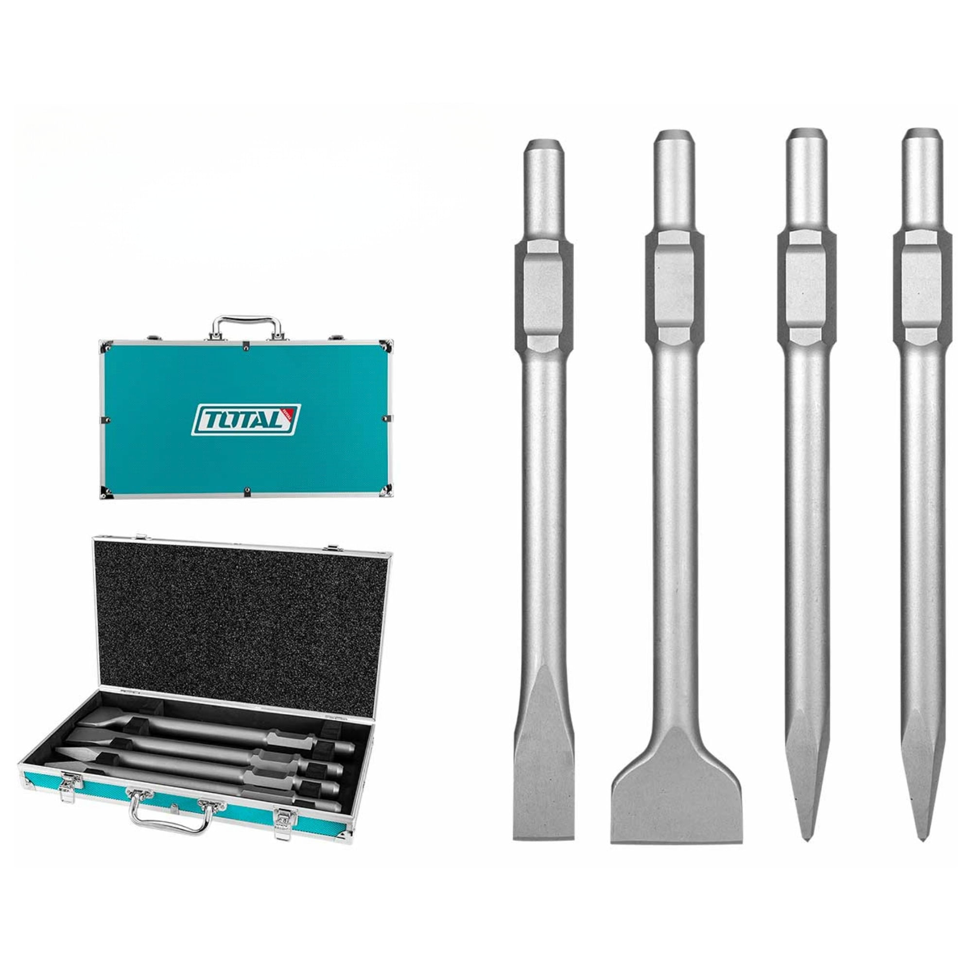 Cinceles de encastre hexagonal para demoledor, Jgo x 4pcs TAC0304375 total