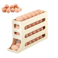 Porta huevos dispensador de huevos 4 niveles plastico - Beige