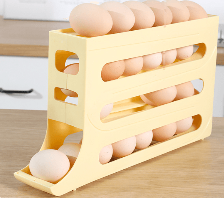 Porta huevos dispensador de huevos 4 niveles plastico