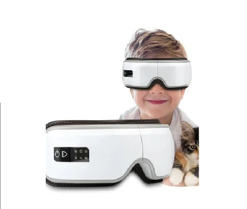 MASAJEADOR DE OJOS CON CALOR Y MUSICA BLUETOOTH RECARGABLE
