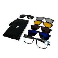 Lentes De Montura Imantados Magneticos 5 En 1 + Estuche