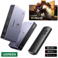 Hdmi Switch 8k 3 x1 UGREEN control remoto 3D Multiplicador HDR 8k 60hz