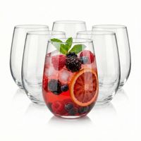 Set 12 Vasos Dubái de Vidrio 480ml para Bebidas Frías