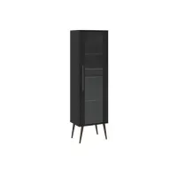 Vitrina Multiusos TU MESITA Persia color Negro 1 puerta