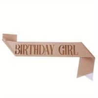 Banda cumpleaños Birthday Girl escarchada oro rosa