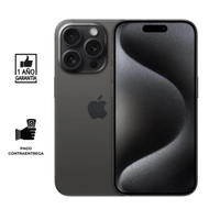 iPhone 15 PRO MAX ESIM 256 Gb I Reacondicionado Grado A I color: Negro