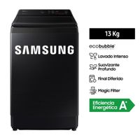 Lavadora Ecobubble Samsung WA13CG5441BVPE 13 Kg Negro