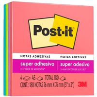 Notas Adhesivas Super Sticky Formato 654 POST-IT 3M 180 Hojas