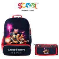 Set Mochila SCOOL Cartuchera Minecraft