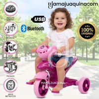 Trimoto a Pedal para Niños «SERVANN II» con Bluetooth Rosa