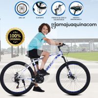 Bicicleta Deportiva Aro 24 «LANDER ROMA» Edición Limitada Azul / Blanco