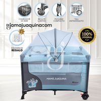 Cuna Corral Premium «HAPPY DREAM» con Colchón Celeste