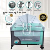 Cuna Corral Premium «HAPPY DREAM» con Colchón Verde