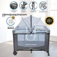 Cuna Corral «NELA» Multi Blue con Colchón Celeste