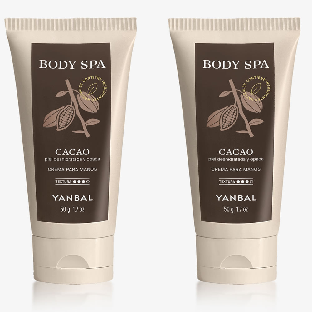 set x2 Crema para Manos Body Spa Cacao