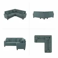 Mueble Seccional Simétrico Sofia color Verde TU MESITA