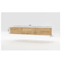 Mesa de TV Flotante 75"" TU MESITA Sigrid Melamina 18mm color Duna 3 puertas