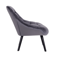 Butaca Sillón Moderno Carpio en Terciopelo Gris TU MESITA