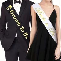 Set x 2 bandas para el novio y la novia despedida de soltera groom bride