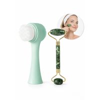 Kit facial 2 en 1 con Cepillo Limpiador y Rodillo Masajeador para Rostro