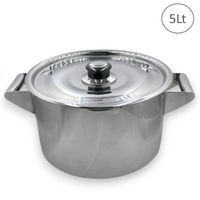 Olla de Acero Inoxidable 5 Lt Modelo Industrial - JM