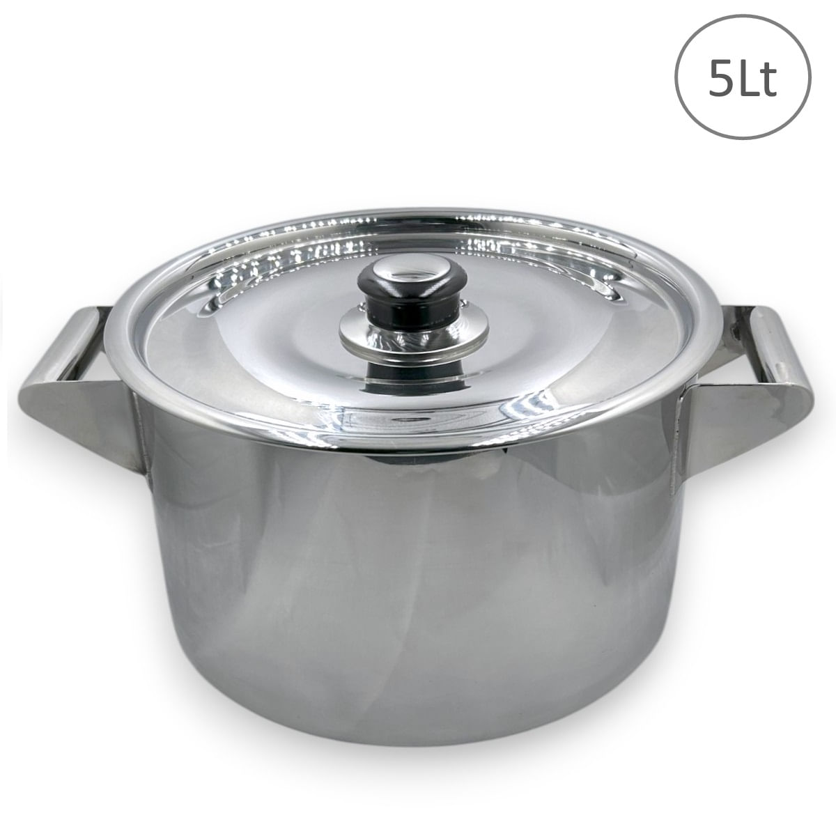 Olla de Acero Inoxidable 5 Lt Modelo Industrial - JM