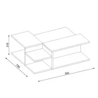 Mesa de centro Moderna Monserrat color Blanco/Macadamia TU MESITA