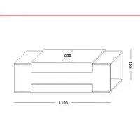 Mesa de Centro Moderna Petizza color Banco/Macadamia TU MESITA