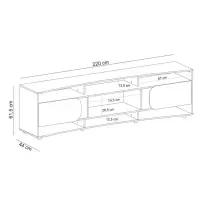 Mesa Moderna de TV Maverik color Marrón/Blanco 2 puertas TU MESITA