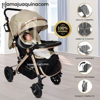 Coche Cuna de Lujo «MILOS GOLDEN» Beige