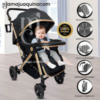 Coche Cuna de Lujo «MILOS GOLDEN» Negro