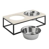 Mueble para Perros Leyka 2 platos TU MESITA color Ceniza