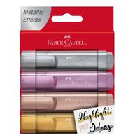 RESALTADORES METALICOS FABER CASTELL X 4 UND