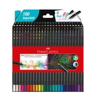 COLORES LARGOS FABER CASTELL SUPERSOFT X 100 UND