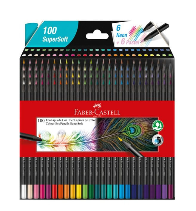 COLORES LARGOS FABER CASTELL SUPERSOFT X 100 UND