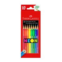 COLORES LARGOS FABER CASTELL HEXAGONAL NEON X 10 UND