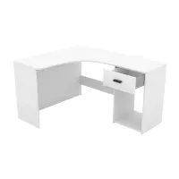 Escritorio Esquinero Morgan 1 cajón color Blanco TU MESITA
