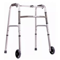 Andador de Aluminio Plegable Paso a Paso Doble Función