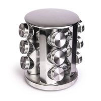 Set de Condimenteros Elegance con Tapa de Acero Inoxidable 12 Piezas - MEGA IMPORT