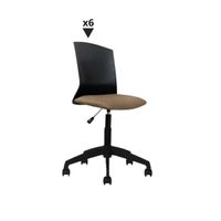Pack Con 6 Sillas Morelia Negro/Beige