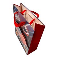 Bolsas de regalo con efecto relieve 32cm x 17cm x 10cm - Rojo