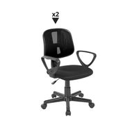 Pack con 2 Silla York Giratoria Negro