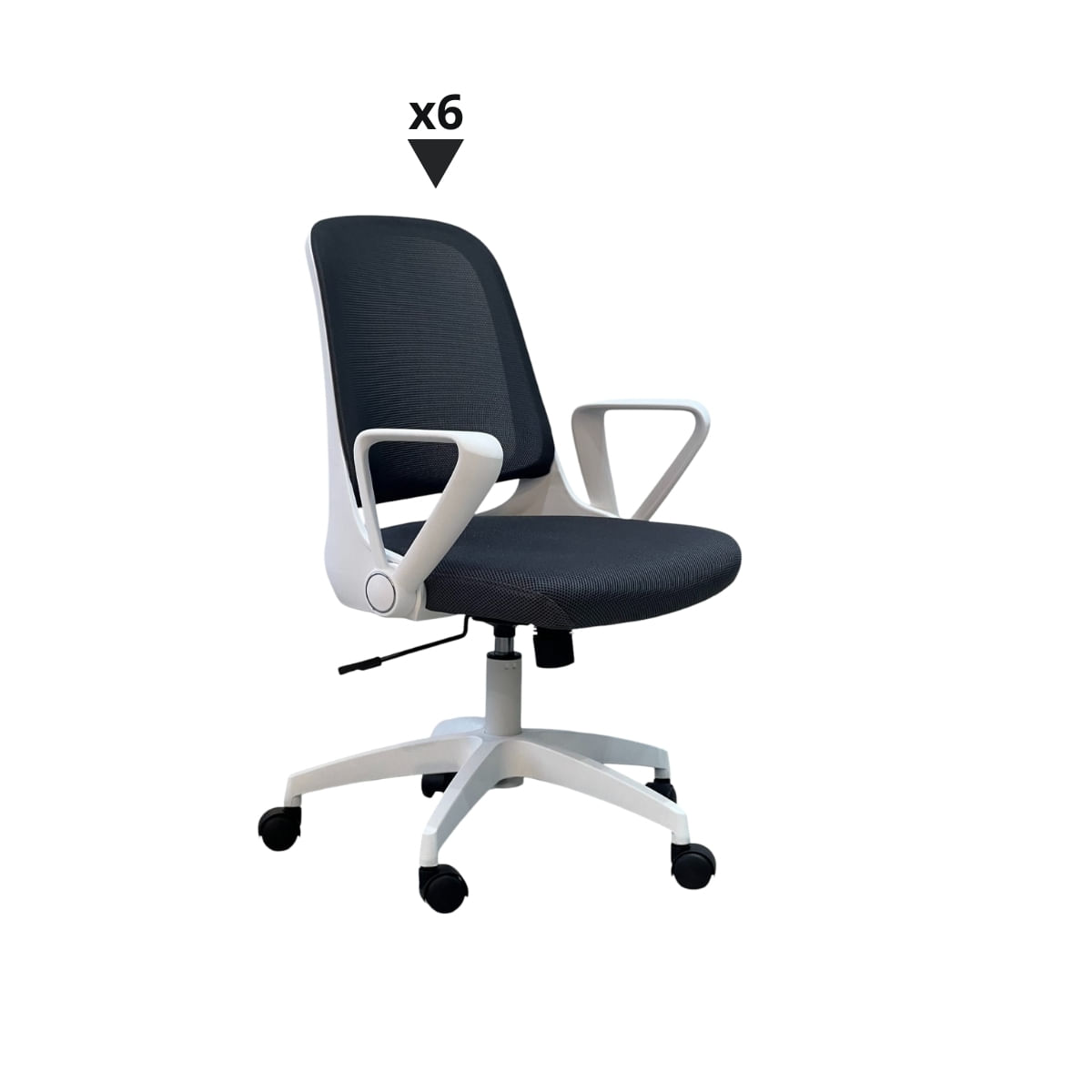 Pack Con 6 Sillas Camberra Lux Gris