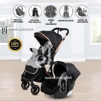 Coche Maleta Para Bebé «J SPARROW» con Portabebé Gris