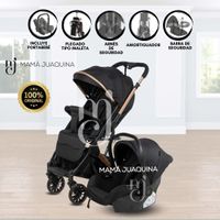 Coche Maleta Para Bebé «J SPARROW» con Portabebé Negro
