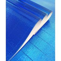Set de 4 Papel corrugado metalizado de 70cm x 50cm - Azul