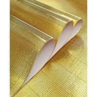 Set de 4 Papel corrugado metalizado de 70cm x 50cm - Dorado