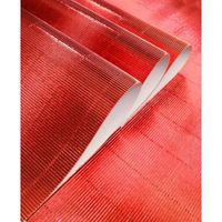 Set de 3 Papel corrugado metalizado de 70cm x 50cm - Rojo