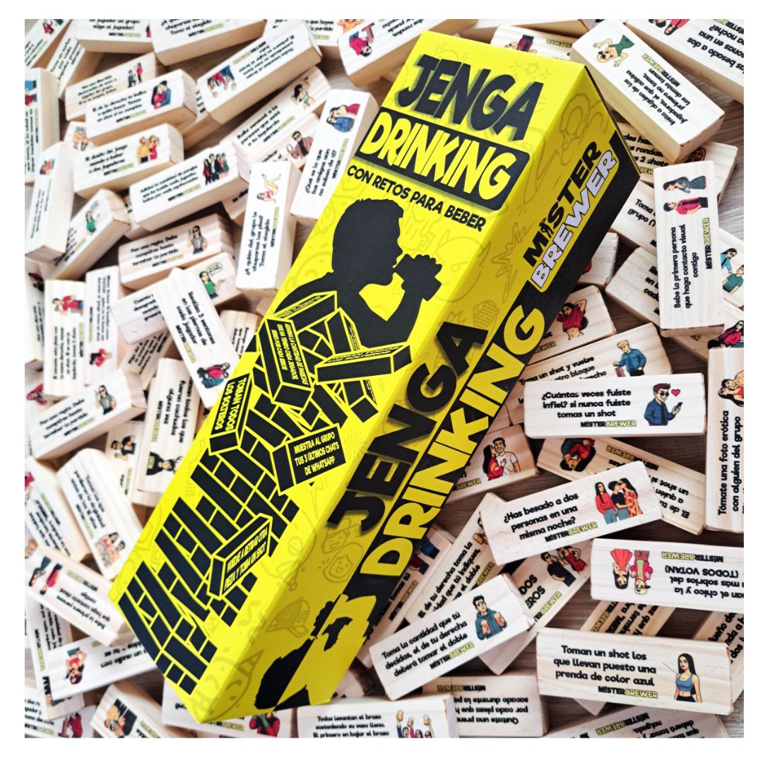 Jenga Drink - Jenga Shot -juegos Para Beber-jenga Con Retos Mr Brewer