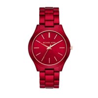 Michael Kors MK3895 Slim Runway - Reloj de pulsera de acero  | OPEN BOX Rojo